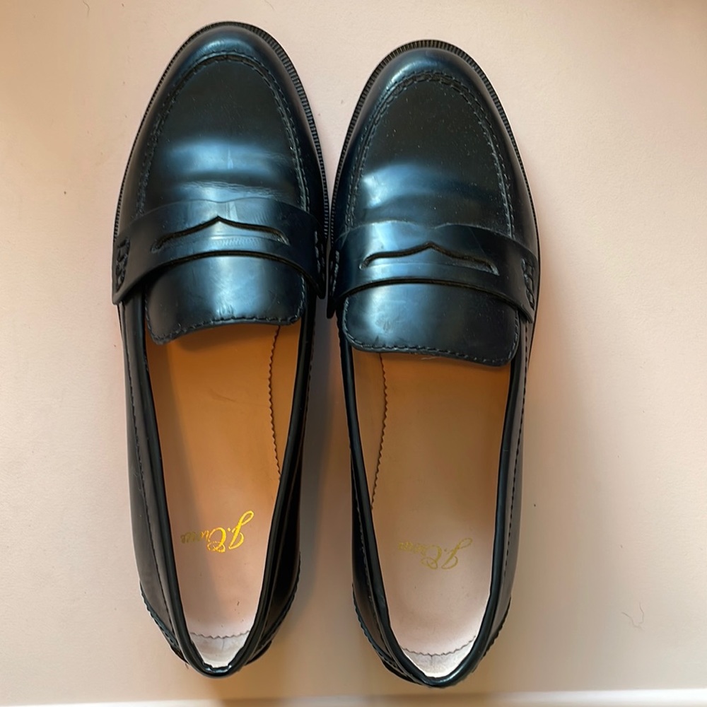 J Crew Black Mules Size 8